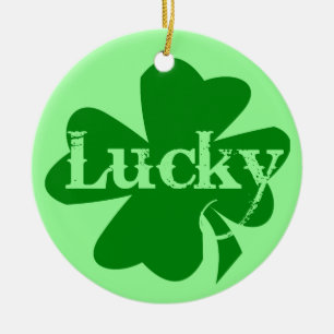 Lucky St. Patricks Day Charm Ceramic Tree Decoration
