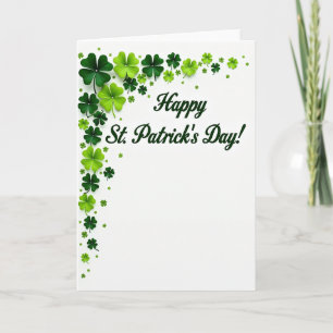 Lucky St Patricks Day Clover Card