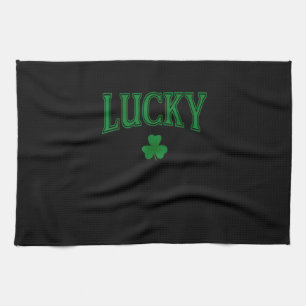 Lucky St Patrick's Day Clover Shamrock Lucky T-Shi Tea Towel