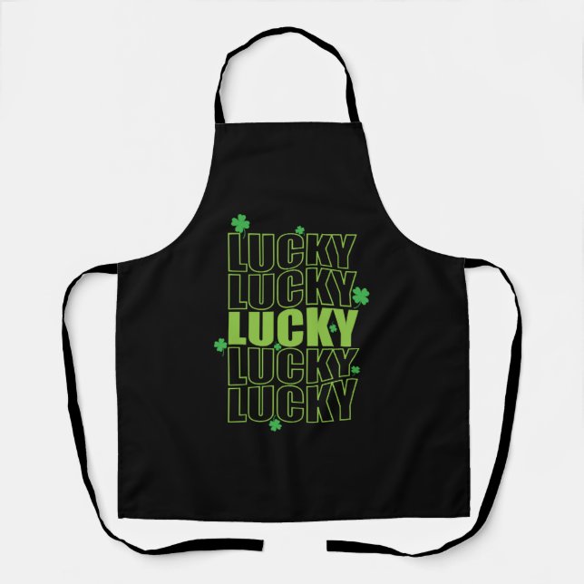 Lucky St. Patricks Day custom Apron (Front)