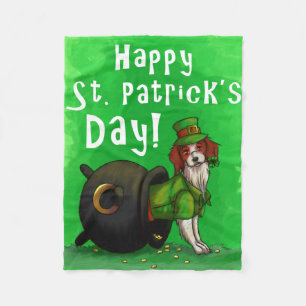 Lucky St. Patrick's Day Dog Fleece Blanket