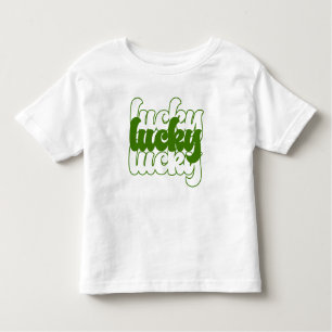 Lucky St Patrick's Day Green Retro 70's Toddler T-Shirt