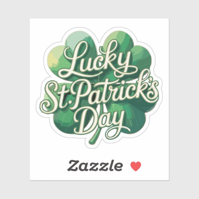 Lucky St. Patrick's Day Vintage Typography   (Sheet)