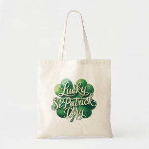 Lucky St. Patrick's Day Vintage Typography Four   Tote Bag