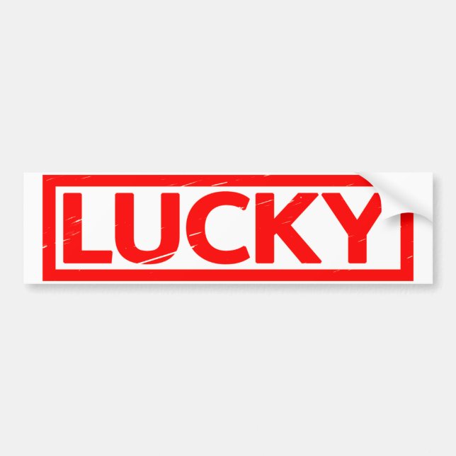 Lucky Stamp Bumper Sticker (Front)