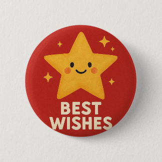 Lucky Star - Best Wishes 6 Cm Round Badge