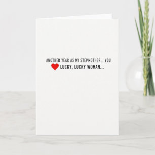 Lucky Stepmother Heart Card