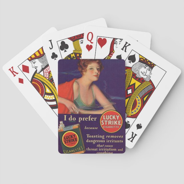 Lucky Strikes 1920s cigarette ad Playing Cards (Back)