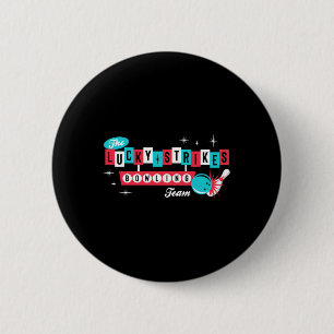 Lucky Strikes Bowling Team - Retro Men Women Or Ki 6 Cm Round Badge