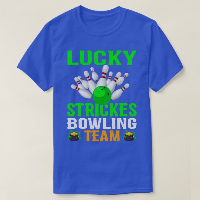 Lucky Strikes Bowling Team St Patricks T T-Shirt (Design Front)