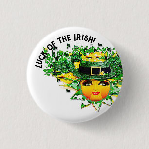 LUCKY SUN! 3 CM ROUND BADGE