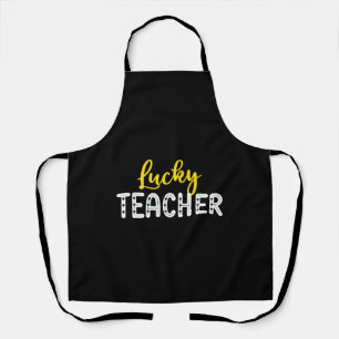 Lucky Teacher Life St Patrick s Day Apron