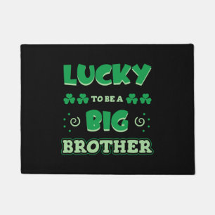 Lucky To Be A Big Brother St. Patrick's Day Doormat