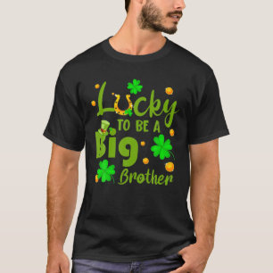 Lucky To Be A Big Brother St Patrick's Day Gender T-Shirt
