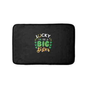 Lucky To Be A Big Sister St Patricks Day Pregnancy Bath Mat