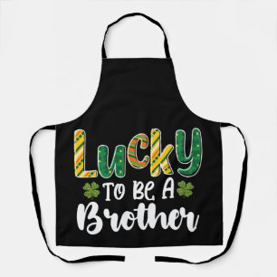 Lucky To Be A Brother Family St Patrick's Day Apron