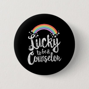 Lucky To Be A Counsellor School St Patricks Day Gi 6 Cm Round Badge