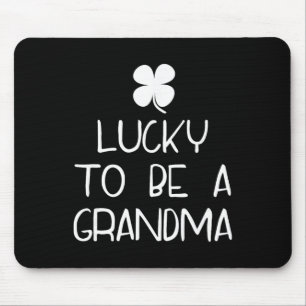 Lucky To Be A Grandma St. Patrick's Day Funny Iris Mouse Pad
