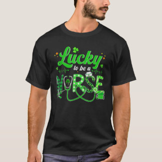 Lucky To Be A Nurse Patricks Leopard T-Shirt