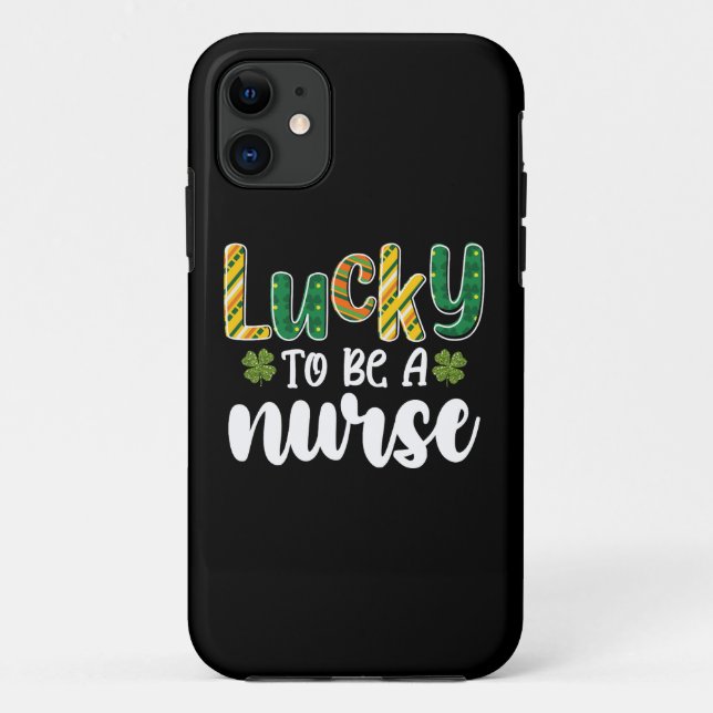 Lucky To Be A Nurse St Patrick's Day Case-Mate iPhone Case (Back)