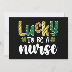Lucky To Be A Nurse St Patrick's Day Invitation