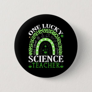 Lucky To Be A Science Teacher Chemistry St Patrick 6 Cm Round Badge