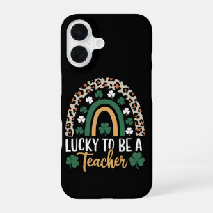 Lucky To Be A Teacher Rainbow St Patrick's Day iPhone 16 Case