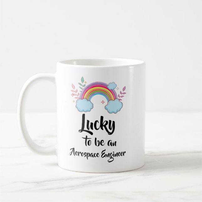 Lucky To Be An Aerospace Engineer Mug (Left)