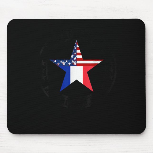 Lucky To Be French Proud To Be American French Lan Mouse Pad (Front)