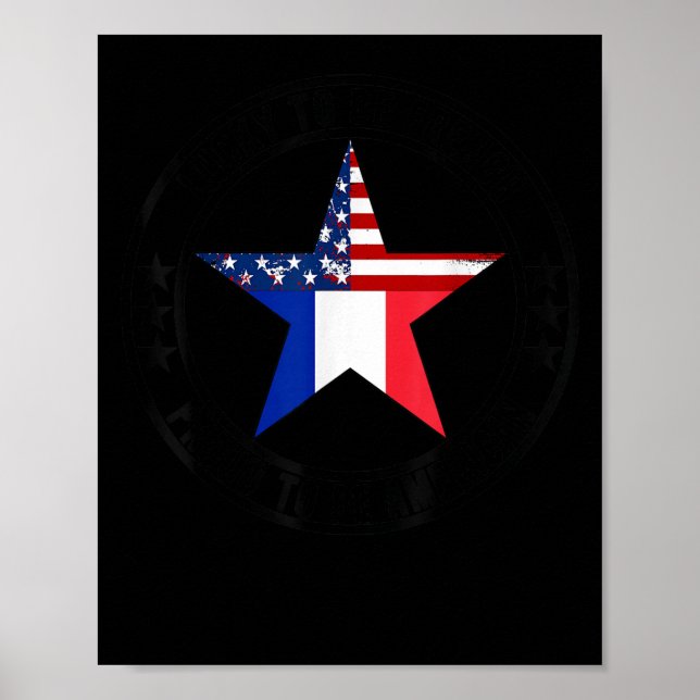 Lucky To Be French Proud To Be American French Lan Poster (Front)