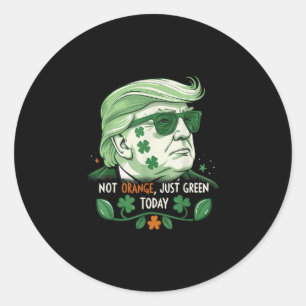 Lucky To Be Green – Funny Trump Irish Classic Round Sticker