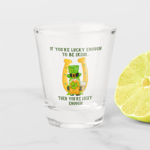 Lucky to be Irish Horseshoe Gnome Shot Glass
