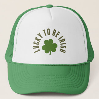 Lucky to be irish trucker hat