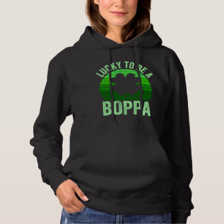 Lucky To Be Poppa Leprechaun Shamrock St Patricks Hoodie