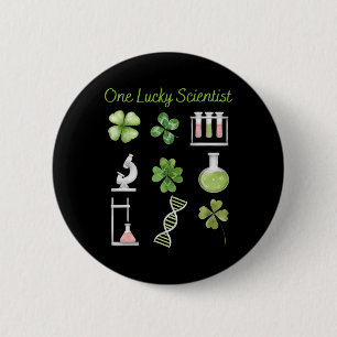 Lucky To Be Science Beakers Chemistry Scientist Pa 6 Cm Round Badge