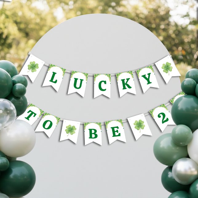 Lucky to be St Patrick's Day Clover Kids Birthday Bunting (Creator Uploaded)