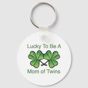 Lucky To Be Twin Mum Key Ring