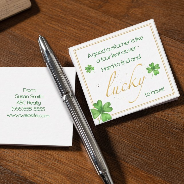 Lucky to Have Customer St. Patrick's Day Card (Personalized St Patrick's Day pop by card for real estate and business)
