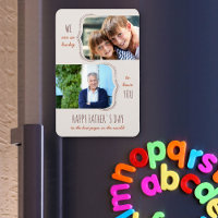 Lucky to have You Papa 2 Photo Father's Day Magnet