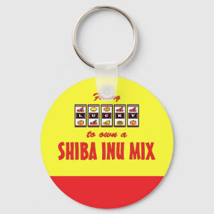 Lucky to Own a Shiba Inu Mix Fun Dog Design Key Ring