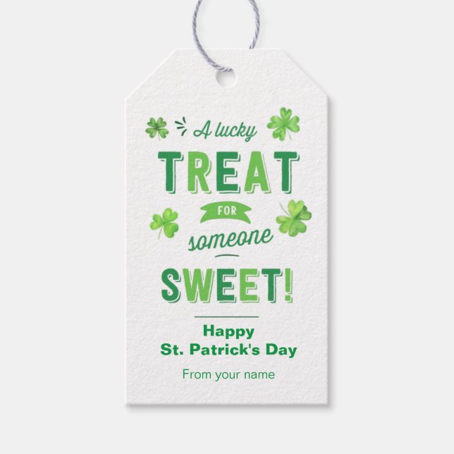 Lucky Treat for someone sweet Gift Tag (Front)