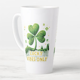 Lucky Vibes Only Yarn Clover St. Patrick’s Day Latte Mug