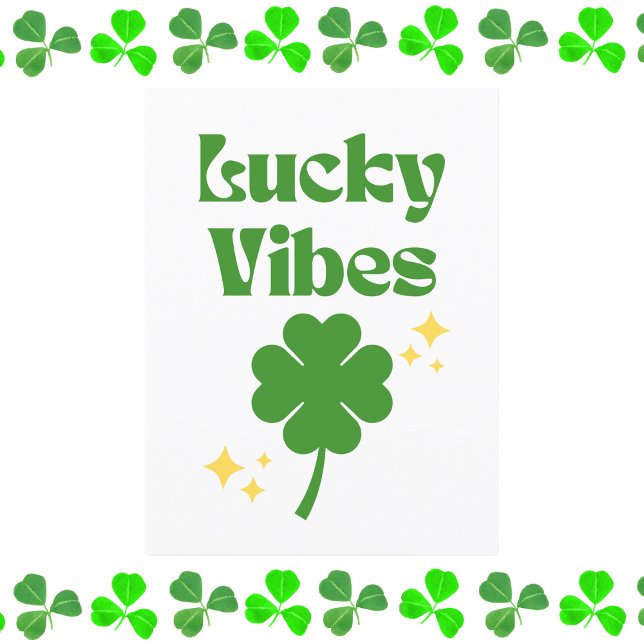 Lucky Vibes St. Patrick’s Day Postcard (Creator Uploaded)