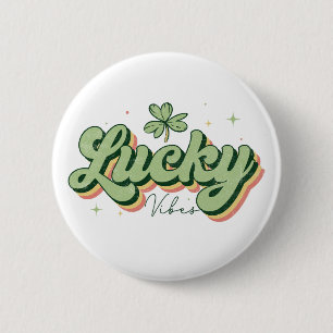 Lucky Vibes St. Patrick's Day Button