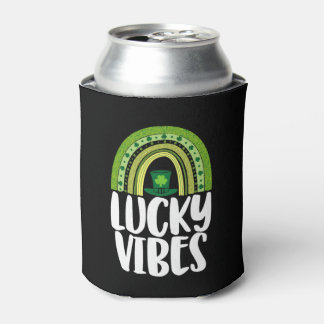 Lucky Vibes St Patricks Day Can Cooler