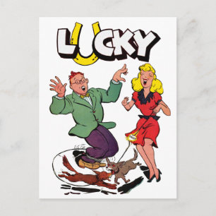Lucky - Vintage Comic Book Cover Postcard