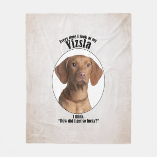 Lucky Vizsla Fleece Blanket