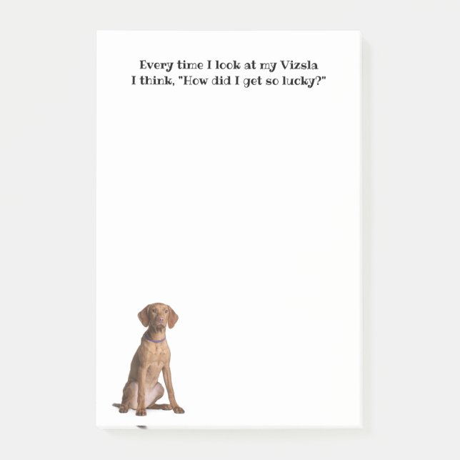 Lucky Vizsla Post-it Notes (Front)