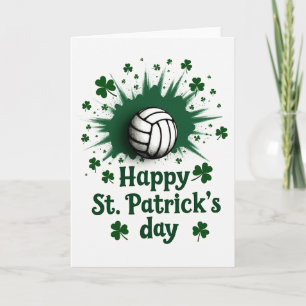 Lucky Volleyball St Patricks Day Card