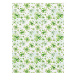Lucky Watercolor Four Leaf Clover Irish Mum Dad Tablecloth